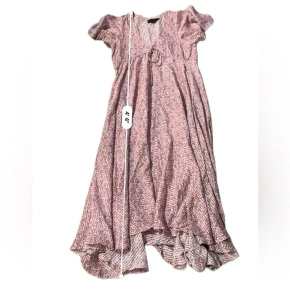 Hatch Maternity Margarette pink‎ Floral Short Sleeve Midi Dress Sz 1 (S)