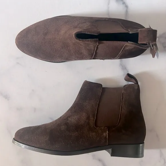 HER by Anthony Veer Michelle Chelsea Leather Boots in Brown, Size 6.5 NEW in Box