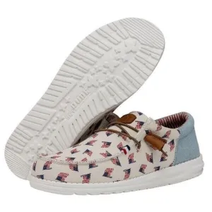 Hey Dude Wally Americana Flag Men's Size 11 Comfort Shoes Slip On‎ New 40395-1JR