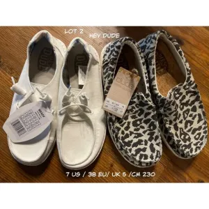 Hey Dude Women's Wendy Silk Moon Slip-On Shoes &amp; Misty Woven Cheetah 7 US  New
