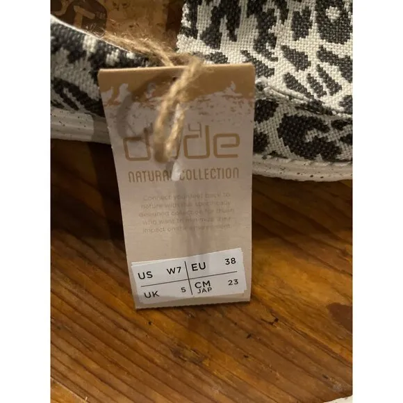 Hey Dude Women's Wendy Silk Moon Slip-On Shoes &amp; Misty Woven Cheetah 7 US  New