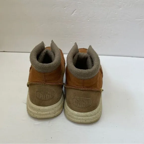 HEY DUDE BRADLEY LEATHER BOOTS IN BROWN