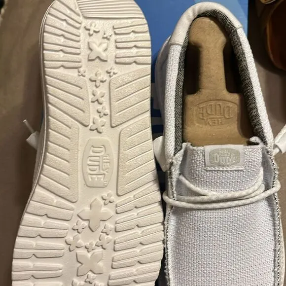 Heydude Men's Wally Sport Mesh in White, Size 8 New in Box