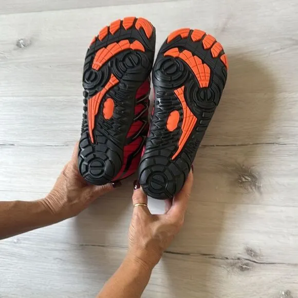 HIKE Barefoot Barekick Explorer Healthy&amp;NonSlip Shoes(Unisex)size8.5 Blk/Red Nwt