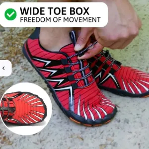 HIKE Barefoot Barekick Explorer Healthy&amp;NonSlip Shoes(Unisex)size8.5 Blk/Red Nwt