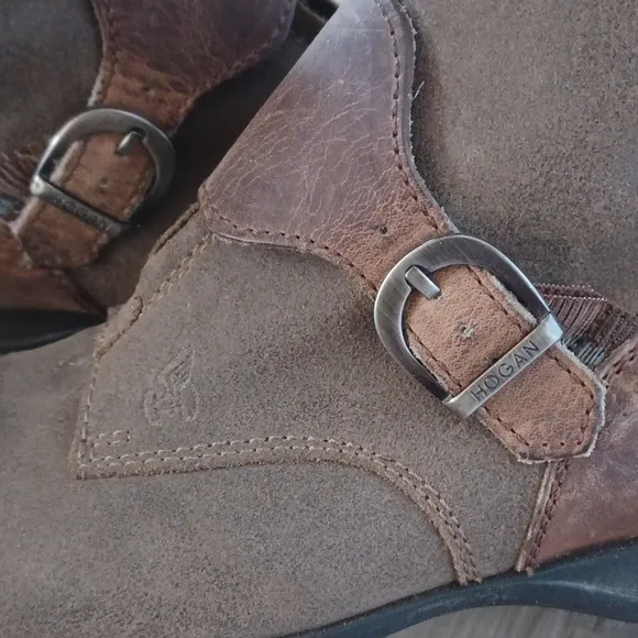 Hogan Women's boots. Made in Italy. Size 37.5 IT (7.5 US) brown/olive