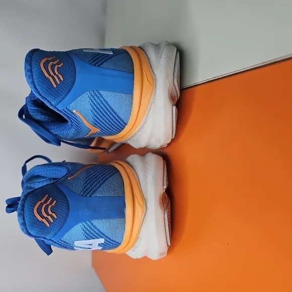 HOKA Kids Blue and Orange Running Shoes Size 9.5