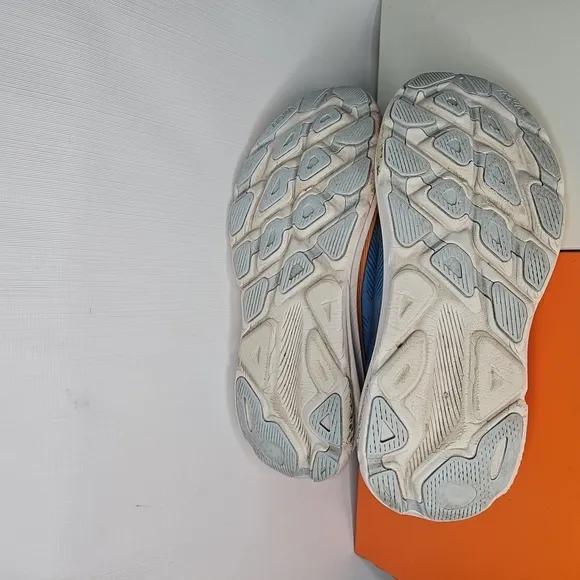 HOKA Kids Blue and Orange Running Shoes Size 9.5