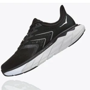 Hoka One One Arahi 5 Black and White Athletic Shoes