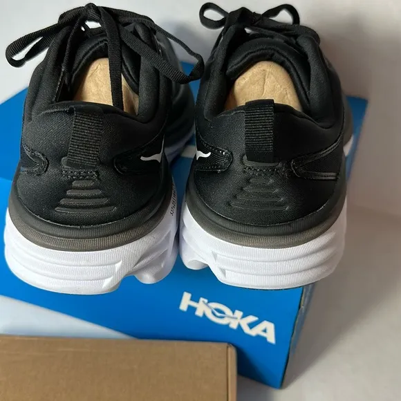 HOKA one one Bondi 8 Running Shoes black/white casual summer vacation outdoor