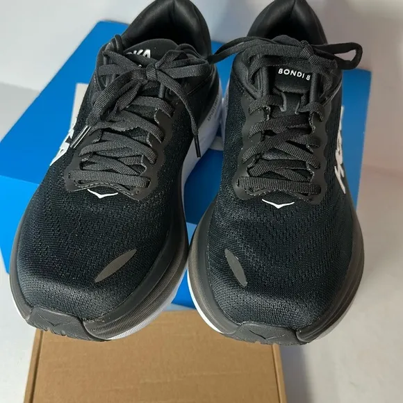 HOKA one one Bondi 8 Running Shoes black/white casual summer vacation outdoor