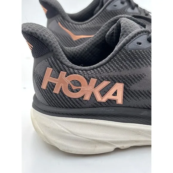 Hoka One One Clifton 9 Black Rose Gold Women's, Size 12B
