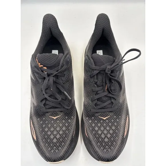 Hoka One One Clifton 9 Black Rose Gold Women's, Size 12B