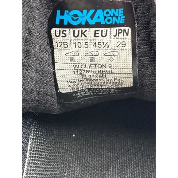 Hoka One One Clifton 9 Black Rose Gold Women's, Size 12B