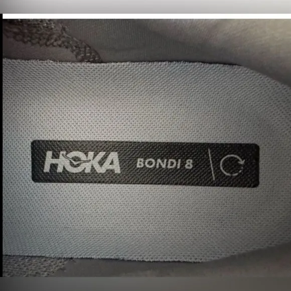 Hoka One One Men’s Bondi 8 in Light Gray Size 10 Athletic Sneakers