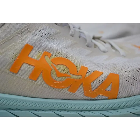 Hoka One One Men's Carbon X 2‎ 1113526 WBOR White Running Shoes Sneakers Sz 13 D