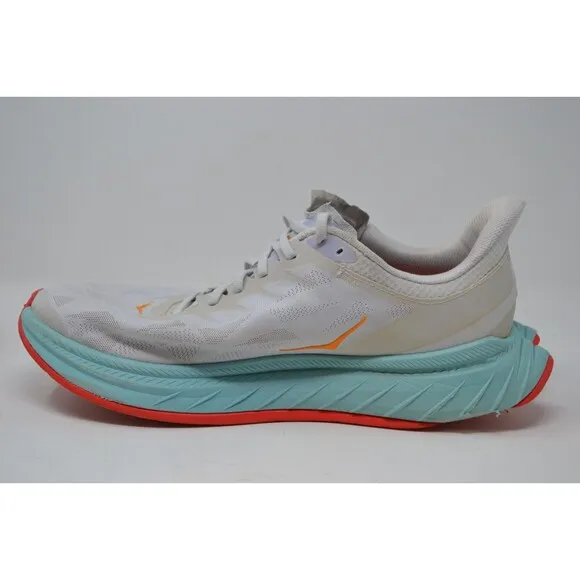 Hoka One One Men's Carbon X 2‎ 1113526 WBOR White Running Shoes Sneakers Sz 13 D