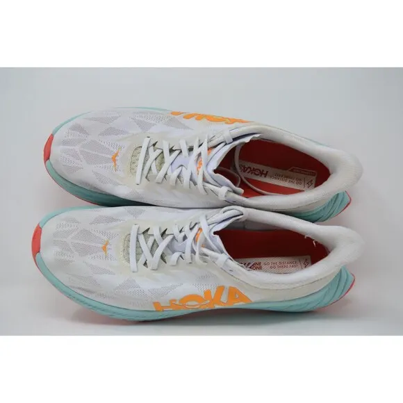 Hoka One One Men's Carbon X 2‎ 1113526 WBOR White Running Shoes Sneakers Sz 13 D