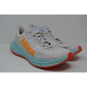 Hoka One One Men's Carbon X 2‎ 1113526 WBOR White Running Shoes Sneakers Sz 13 D