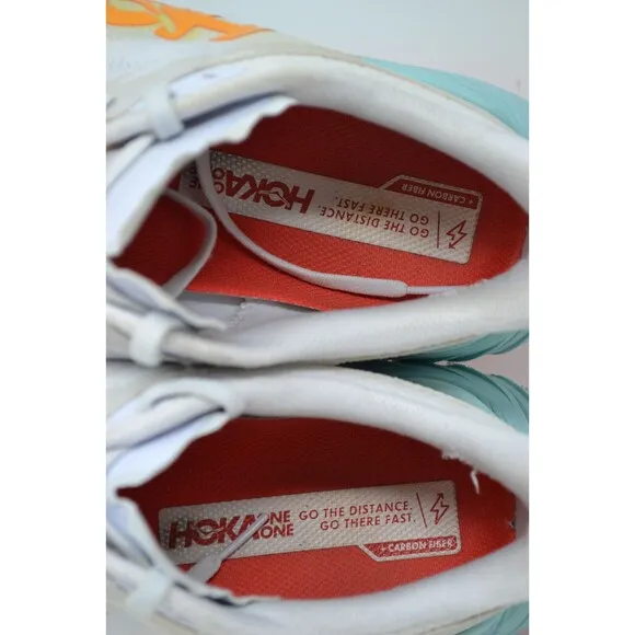 Hoka One One Men's Carbon X 2‎ 1113526 WBOR White Running Shoes Sneakers Sz 13 D