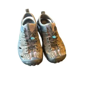 Hoka One One Mens Tor Trafa Hiking Sandals Size 9.5 Brown/Black Vibram Sole