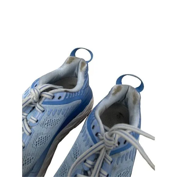 Hoka One One Womens Blue Bondi Comfy Running Lace Up Athletic Shoes Size 6.5