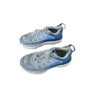 Hoka One One Womens Blue Bondi Comfy Running Lace Up Athletic Shoes Size 6.5