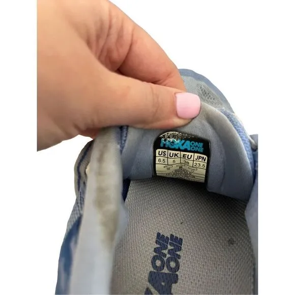 Hoka One One Womens Blue Bondi Comfy Running Lace Up Athletic Shoes Size 6.5
