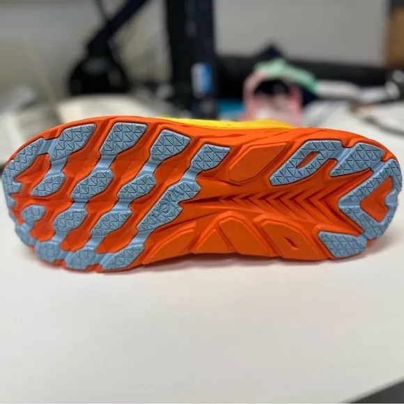Hoka Yellow and Orange Running Shoes