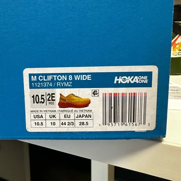 Hoka Yellow and Orange Running Shoes