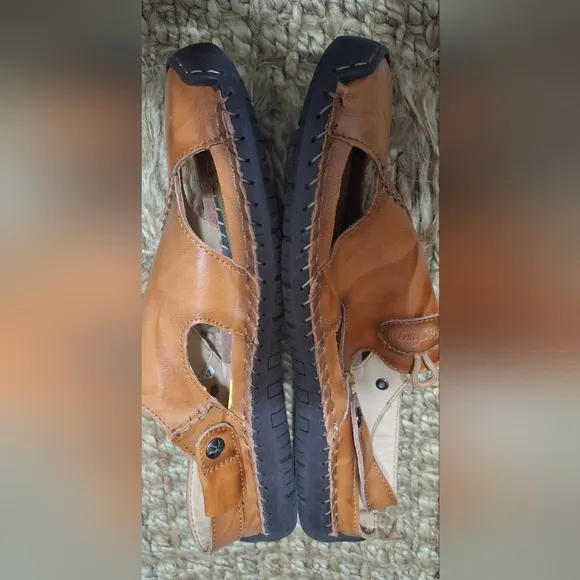 HSY Fashion Caoutchouc Sandals Size 47 US 12.5  Brown Leather mens Shoes cruise