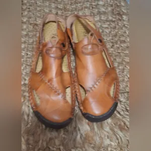 HSY Fashion Caoutchouc Sandals Size 47 US 12.5  Brown Leather mens Shoes cruise