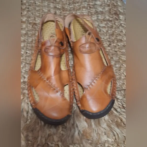 HSY Fashion Caoutchouc Sandals Size 47 US 12.5  Brown Leather mens Shoes cruise