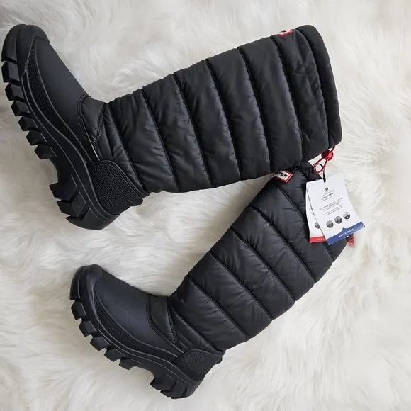 Hunter Intrepid Tall Boots Insulated Snow Winter Black Boots 7 / 38