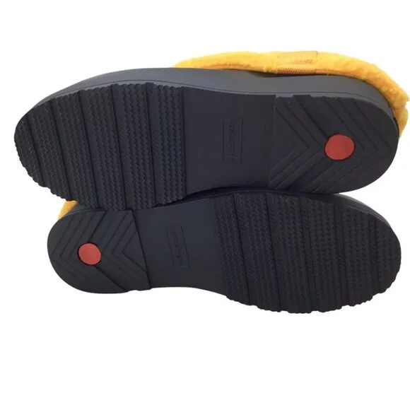Hunter Play Clogs Welly Waterproof Insulated Black Nomad Orange Sz 8 Rain Boots