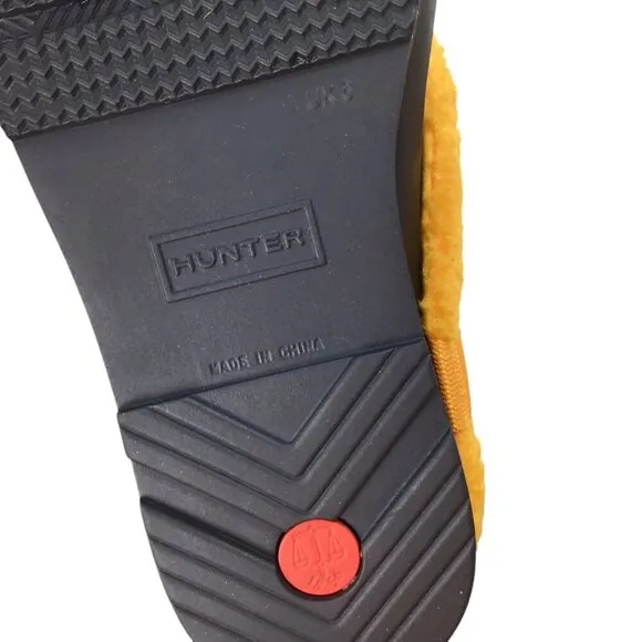 Hunter Play Clogs Welly Waterproof Insulated Black Nomad Orange Sz 8 Rain Boots