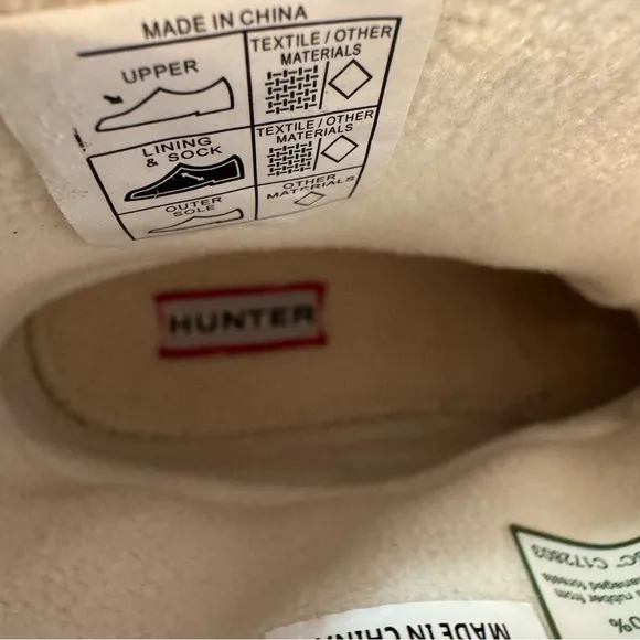 Hunter Womens Fleece Sherpa Faux Fur Tan Snow Boots Pull On Waterproof Insulated