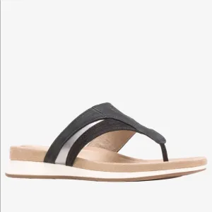 HUSH PUPPIES LEATHER BLACK PEPPER TOEPOST  THONG SANDALS NWT SZ 8