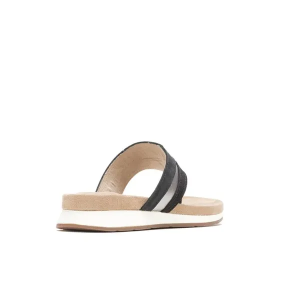 HUSH PUPPIES LEATHER BLACK PEPPER TOEPOST  THONG SANDALS NWT SZ 8