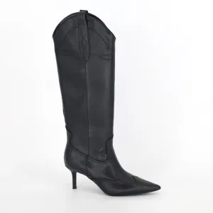I.N.C. Int Concepts Women Black Vegan Leather Hayleigh Western Boots Size 7M