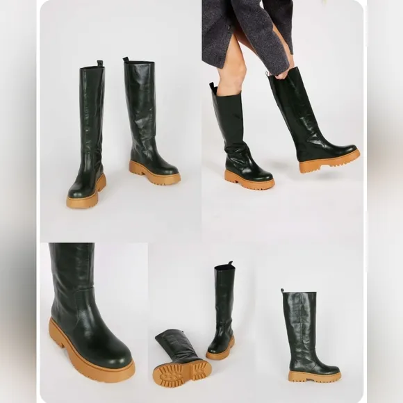 Intentionally leather boots