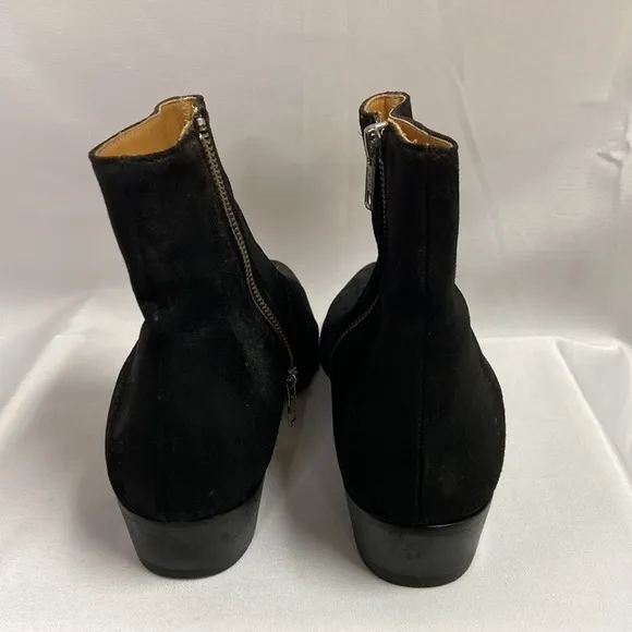 IRO Aisling Suede Pointed Toe Ankle Boots Black Size 40