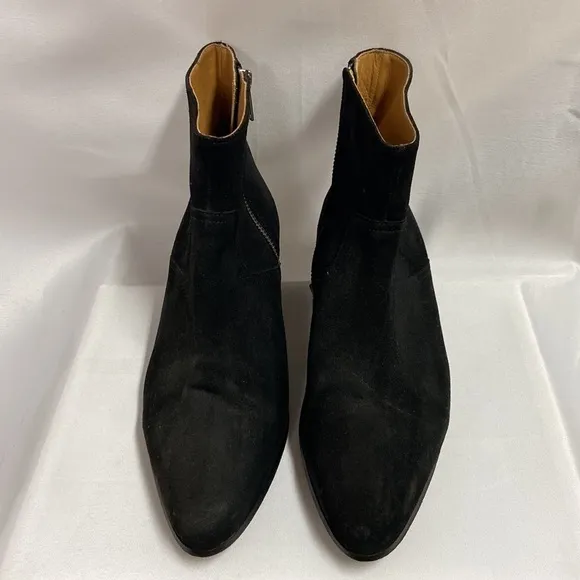 IRO Aisling Suede Pointed Toe Ankle Boots Black Size 40