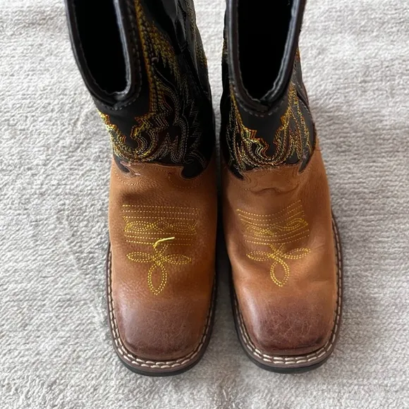 J. B. Dillon Kids Western Cowboy Toddler Boots square toe 12.5