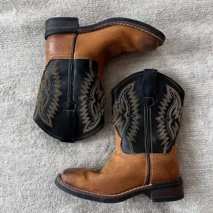 J. B. Dillon Kids Western Cowboy Toddler Boots square toe 12.5