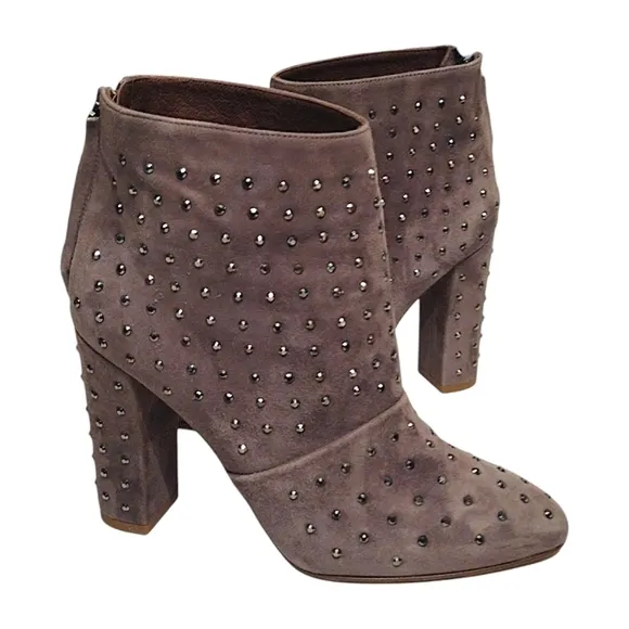 J. Crew 'Adele' Crystal Suede Boots, Size 6.5, Heron Grey Color, Like New!