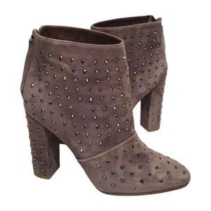 J. Crew 'Adele' Crystal Suede Boots, Size 6.5, Heron Grey Color, Like New!