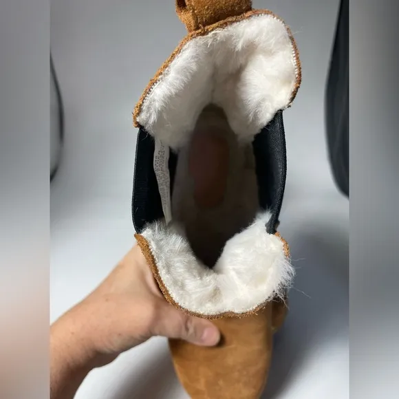 J. Crew Brown Suede Clog  Ankle Boots with Studded Detail size 9, never worn.