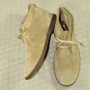 J Crew MacAlister Suede Chukka Boots Mens 12 Made In Italy Tan Lace-Up Casual