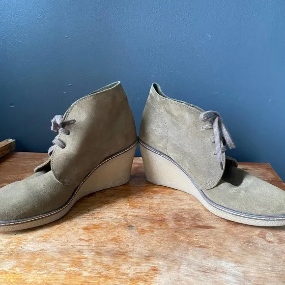 J. Crew MacAlister Wedge Boots Size 10